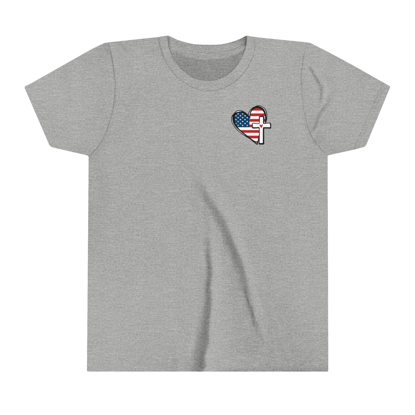 She loves Jesus and America Too Youth Short Sleeve Tee