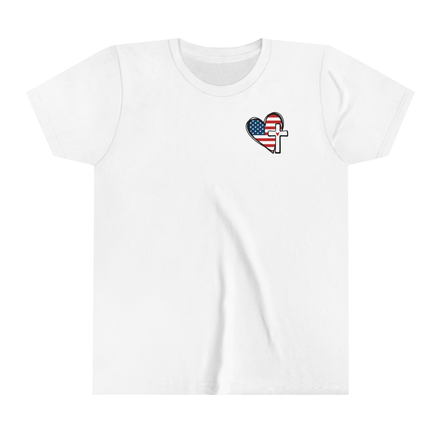 She loves Jesus and America Too Youth Short Sleeve Tee