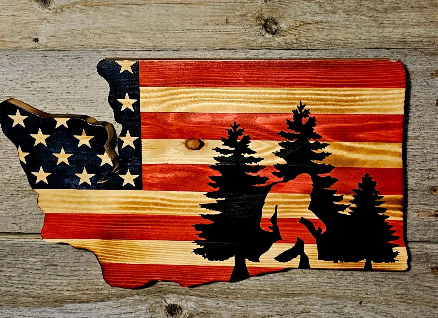 Washington State American Flag