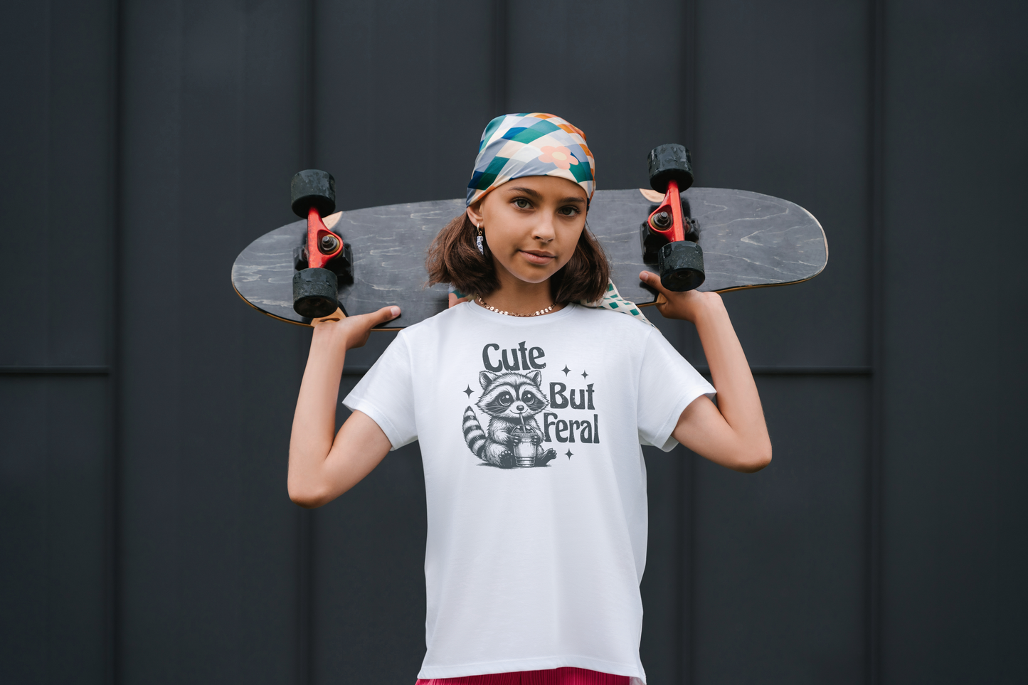 Youth Cute But Feral Short Sleeve Tee